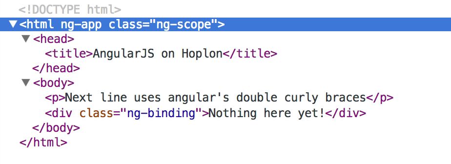 generated html code